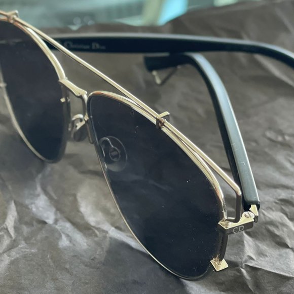 DIOR unisex silver technologic aviator sunglasses - Picture 2 of 2